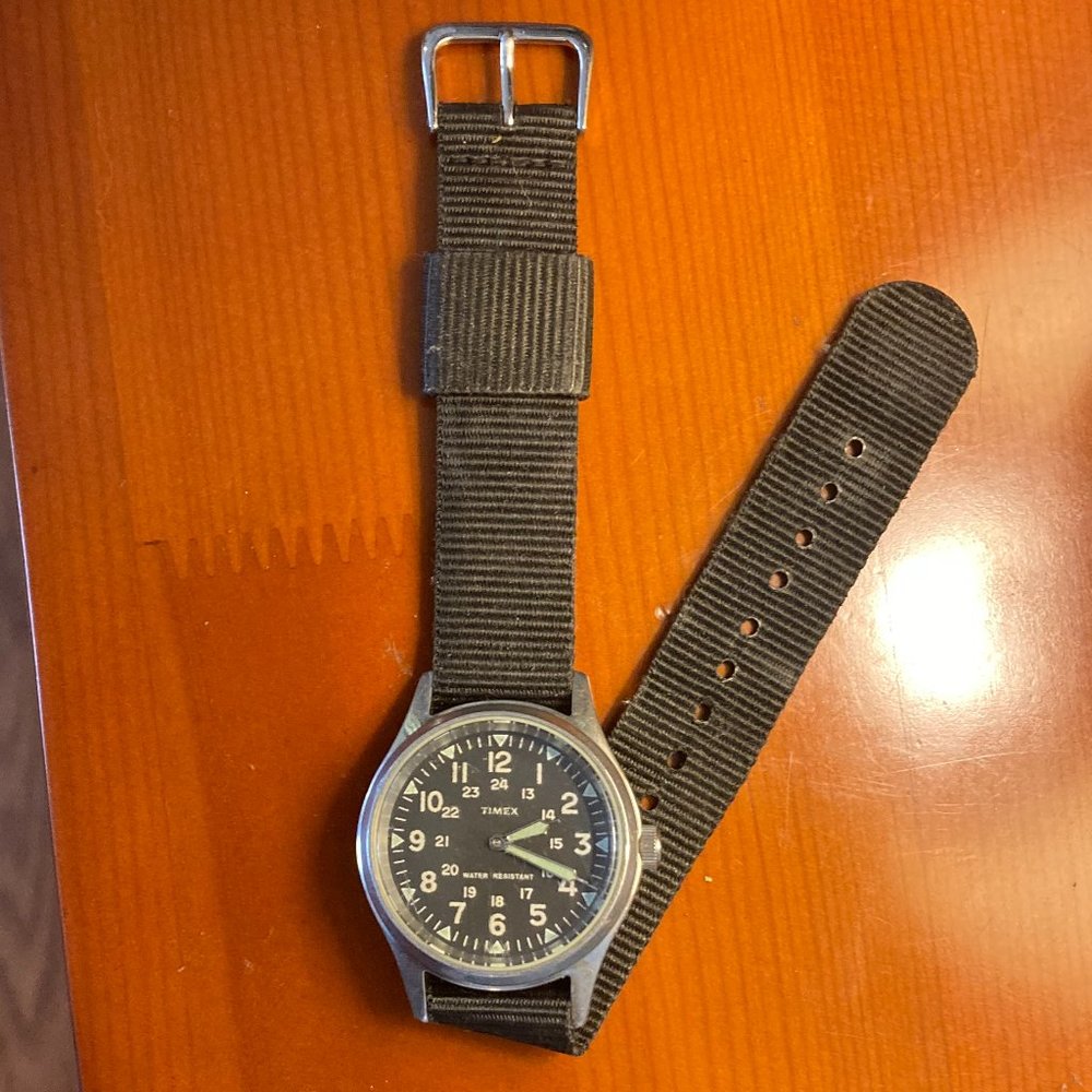 Black Timex J.Crew Military Field Watch